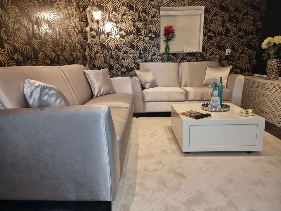 Lounge Living | Set van 2x 2,5-zits Zijden Banken