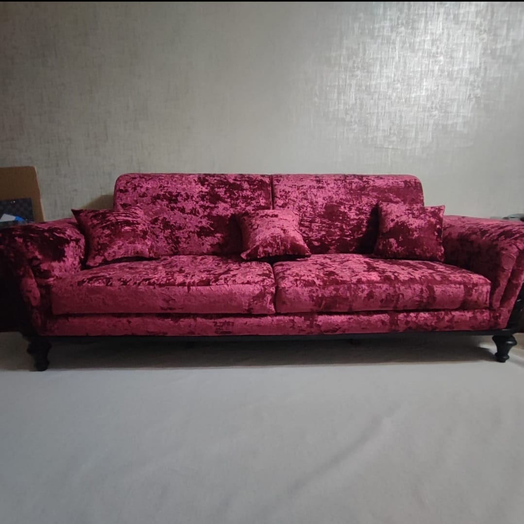 Lounge Living | 2,5 zits Fushia Fluweel