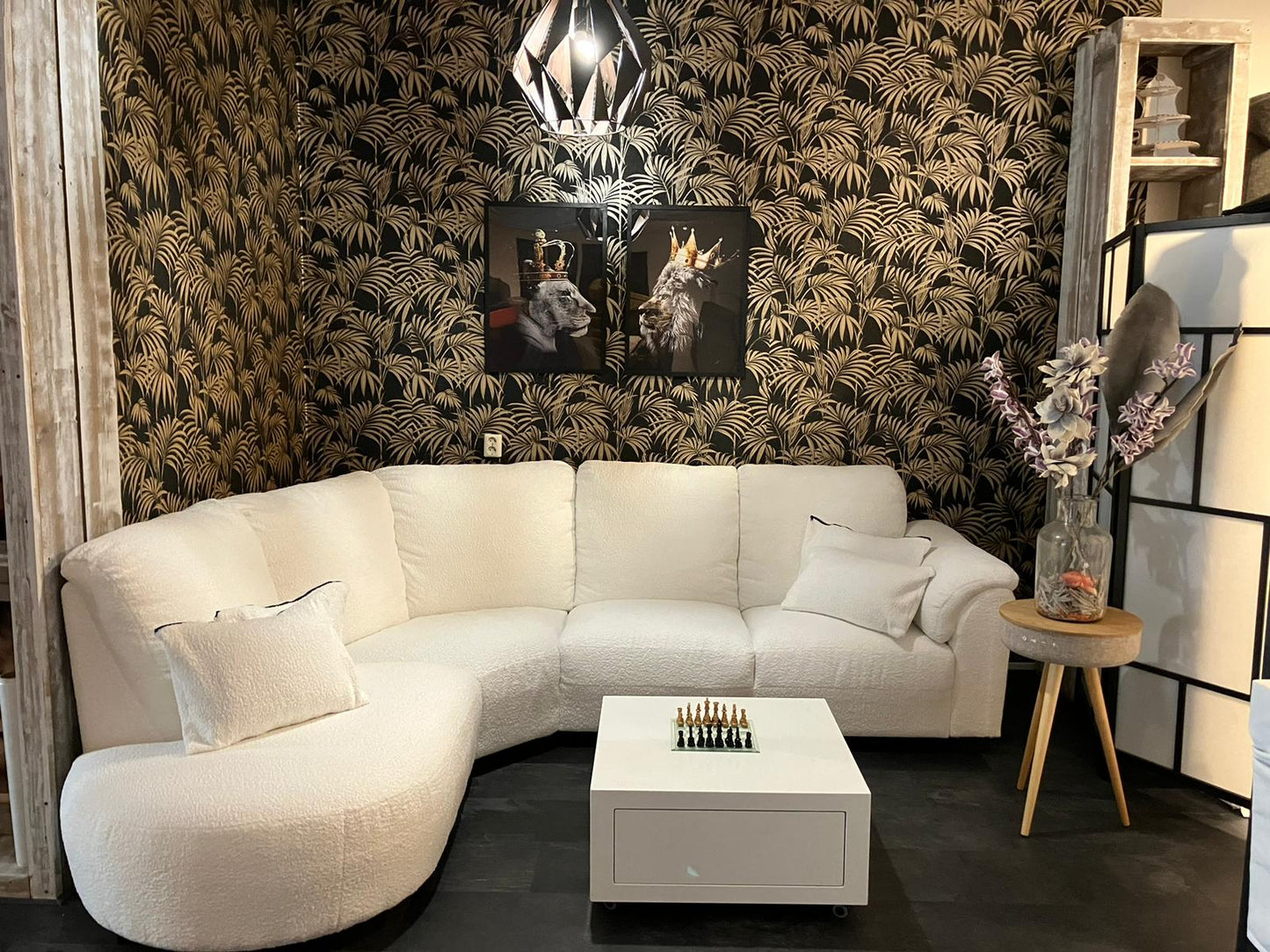 Lounge Living | Witte Teddy Hoekbank